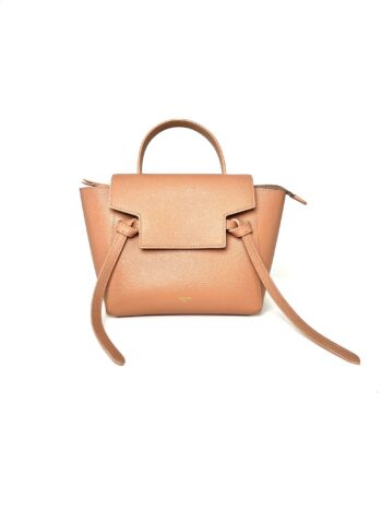Celine Nano Belt Desert Rose Grained Calfskin Crossbody Bag
