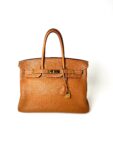 HERMES Togo Birkin 35 Gold on Gold Hardware Leather Bag