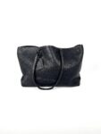 FENDI Sellier Roll Black Leather Shoulder Tote Bag
