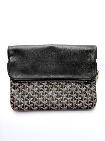 GOYARD Goyardine Pochette Sainte Marie GM Black Clutch Bag