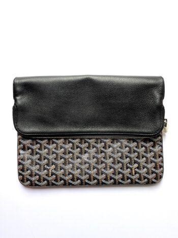 GOYARD Goyardine Pochette Sainte Marie GM Black Clutch Bag