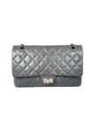 CHANEL Gray 227 2005 Reissue 2.55 Leather Shoulder Crossbody Bag