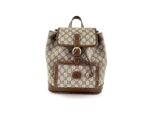 GUCCI Brown Monogram Interlocking GG Supreme Backpack