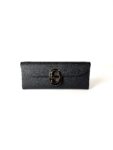 New HERMES Black Gold Chaine D’Ancre Wallet To Go Clutch Crossbody Bag