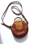 Chloe Small Pixie Leather Suede Brown Crossbody Top Handle Bag