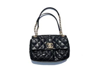 CHANEL Black Classic Ultimate Stitch Retro Chain Flap Bag